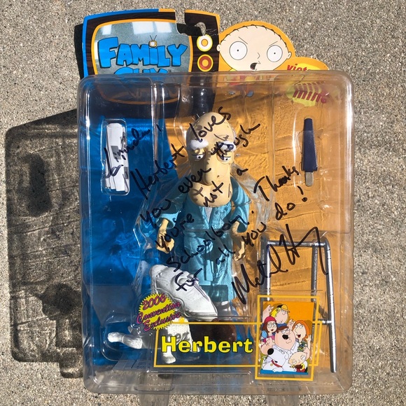 Rare Family Guy Mike Henry Signed 2006 SDCC Exclusive Herbert Action Figure +COA - Picture 2 of 10